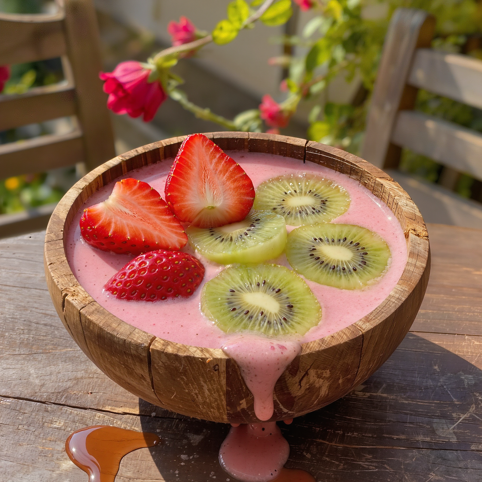Strawberry Kiwi Smoothie Bowl