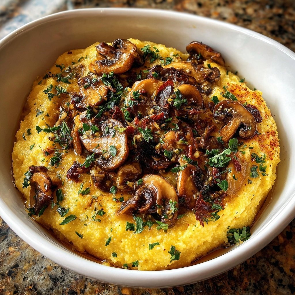 Crispy Polenta Mushroom Ragu