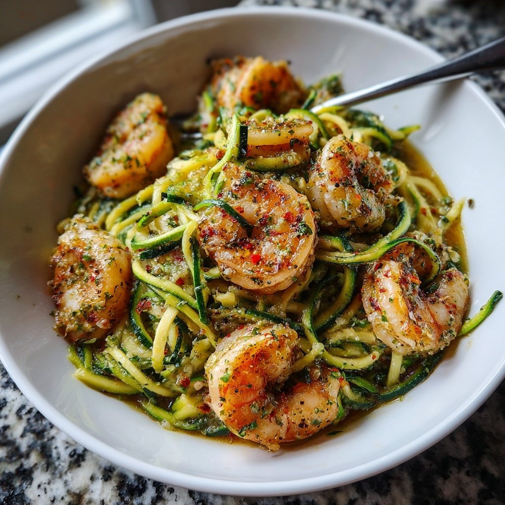 Garlic Shrimp Zucchini Noodles