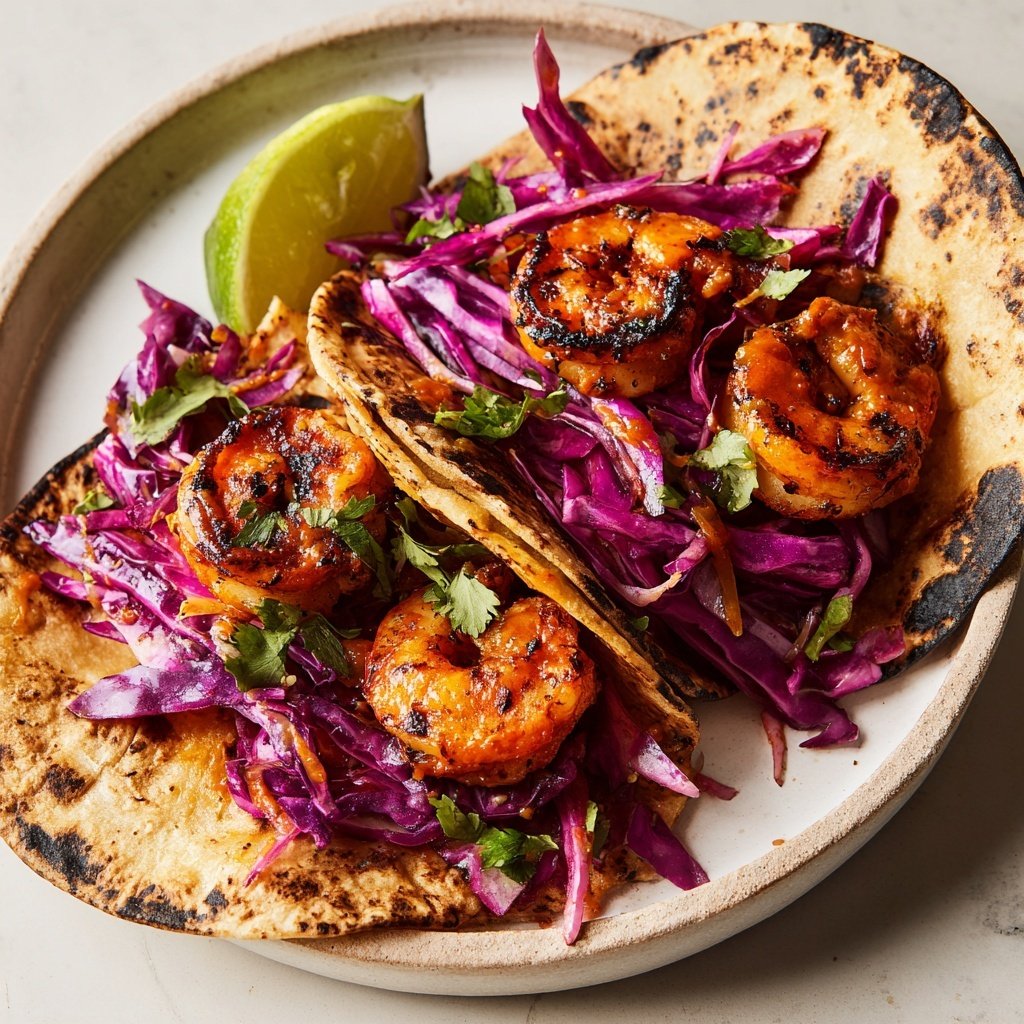 Grilled Shrimp Tacos with Slaw