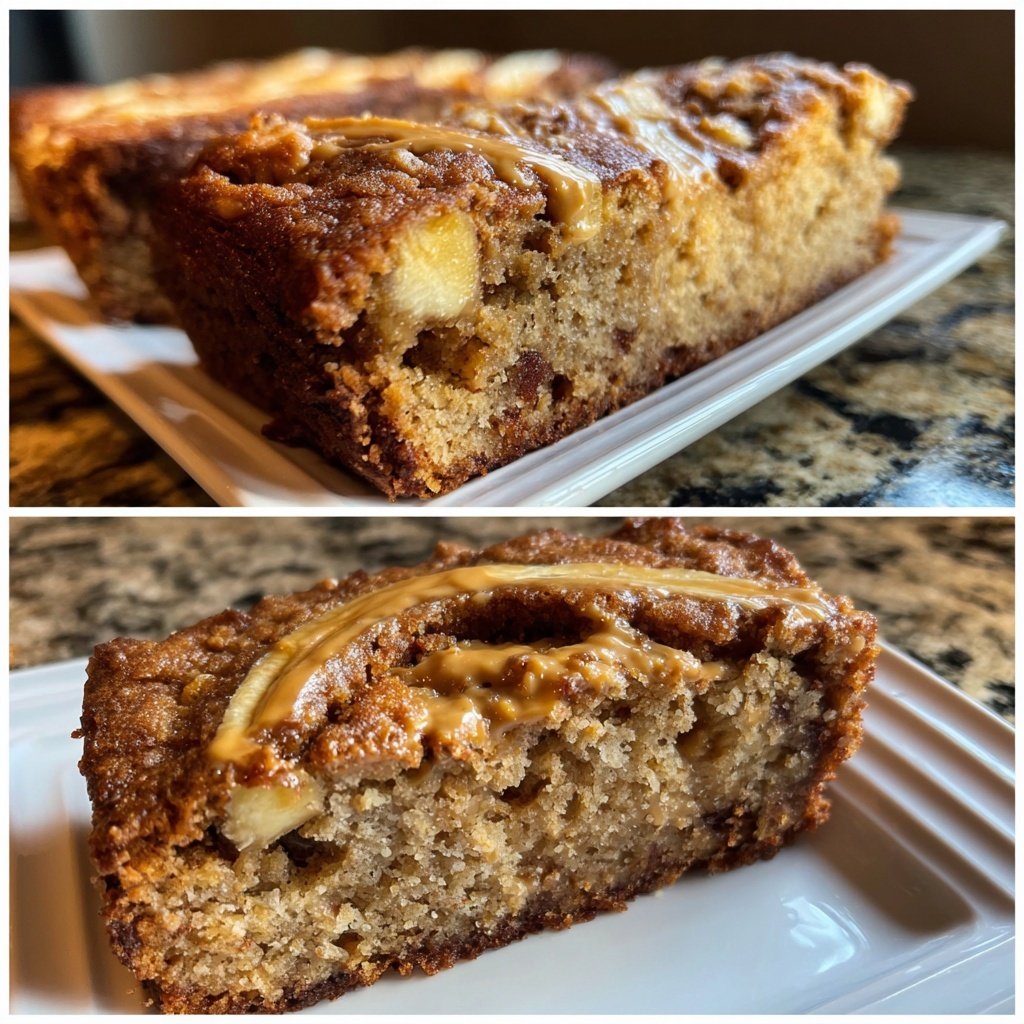 Peanut Butter Banana Bread Bars
