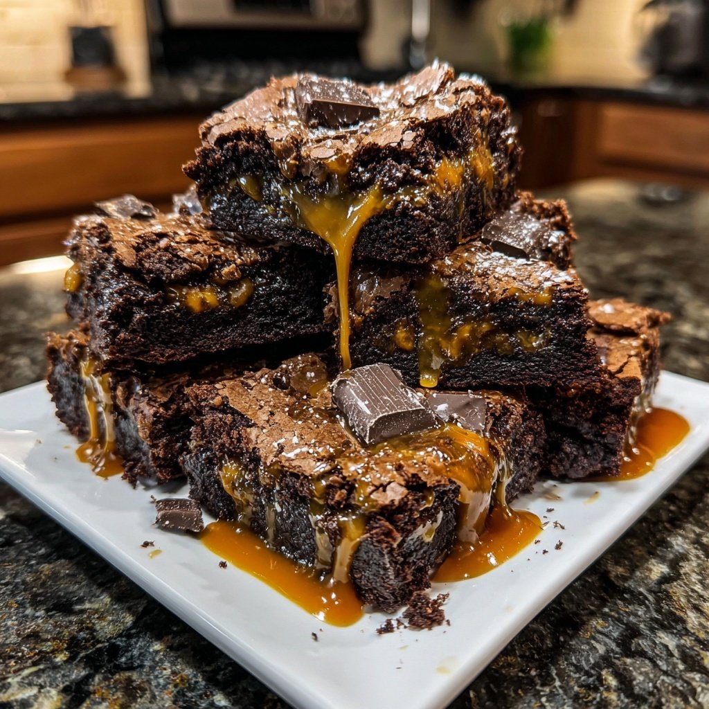 Chocolate Salted Caramel Brownies