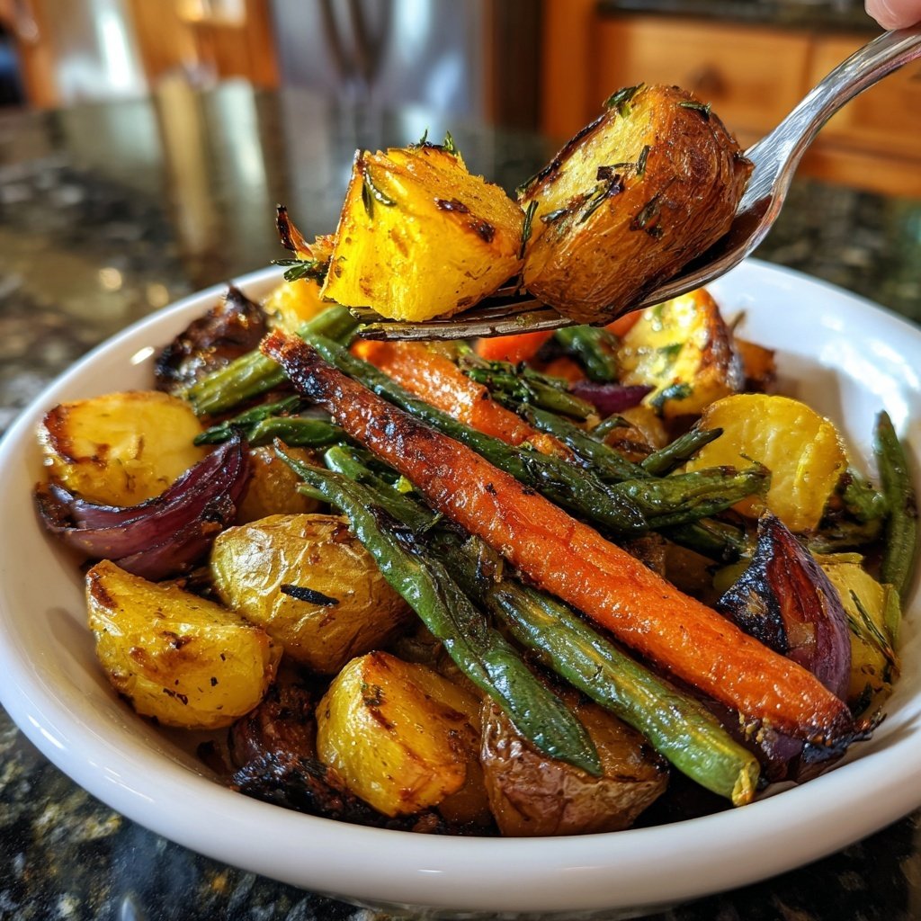 Lemon Garlic Roasted Veggies