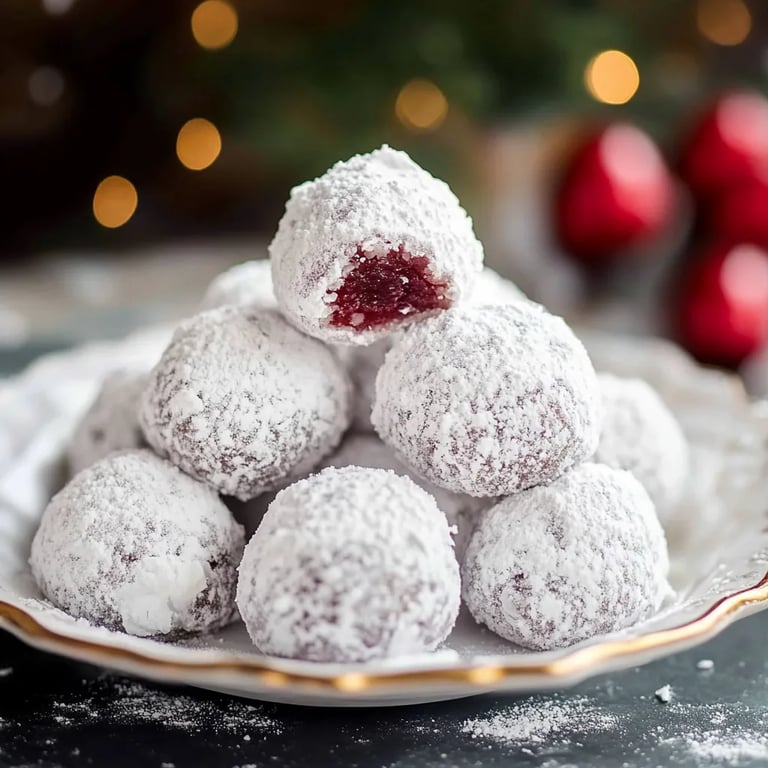 Cherry Snowball Cookies