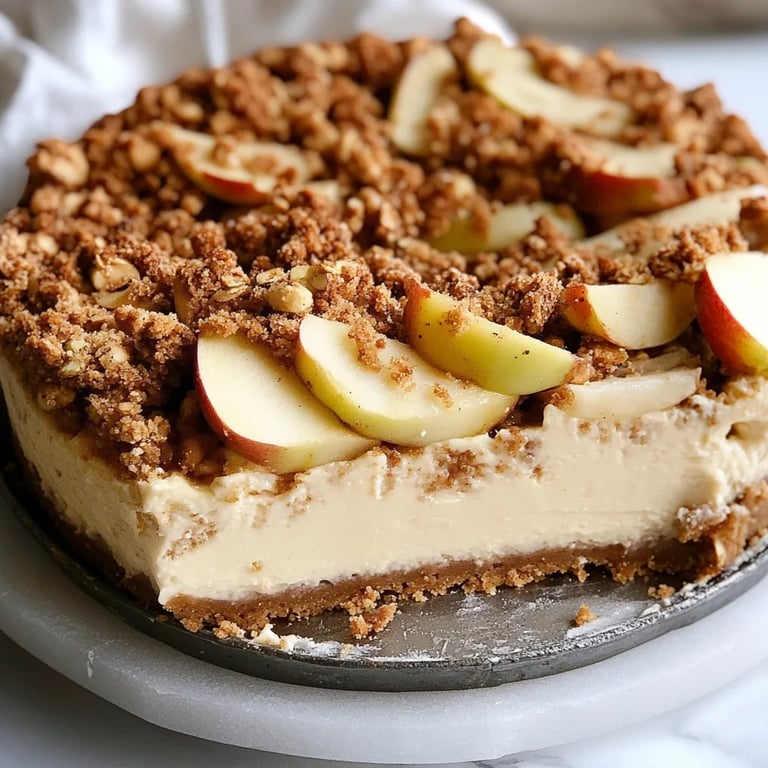 Vegan Apple Crumble Cheesecake