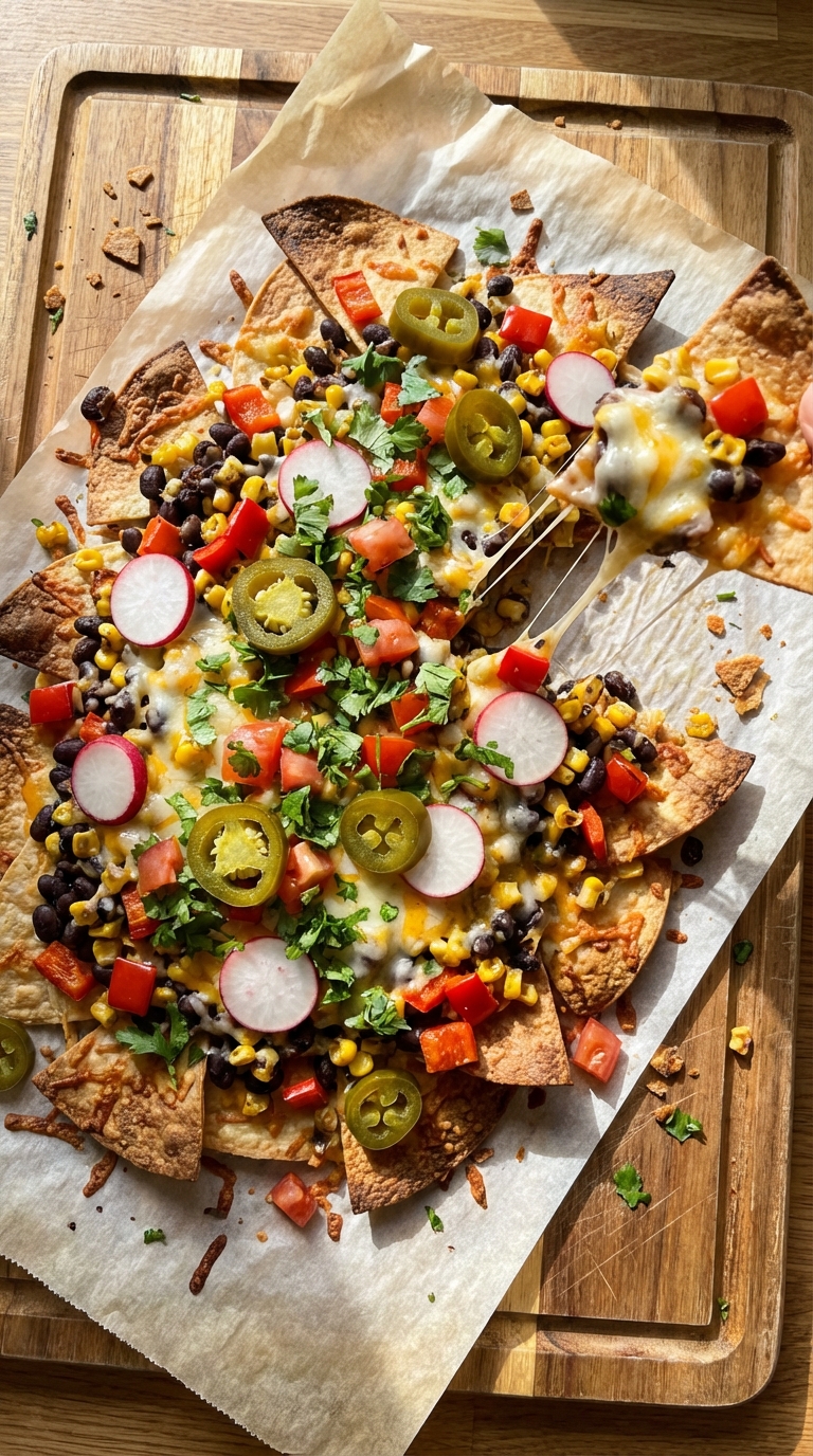 Veggie Loaded Nachos Fiesta