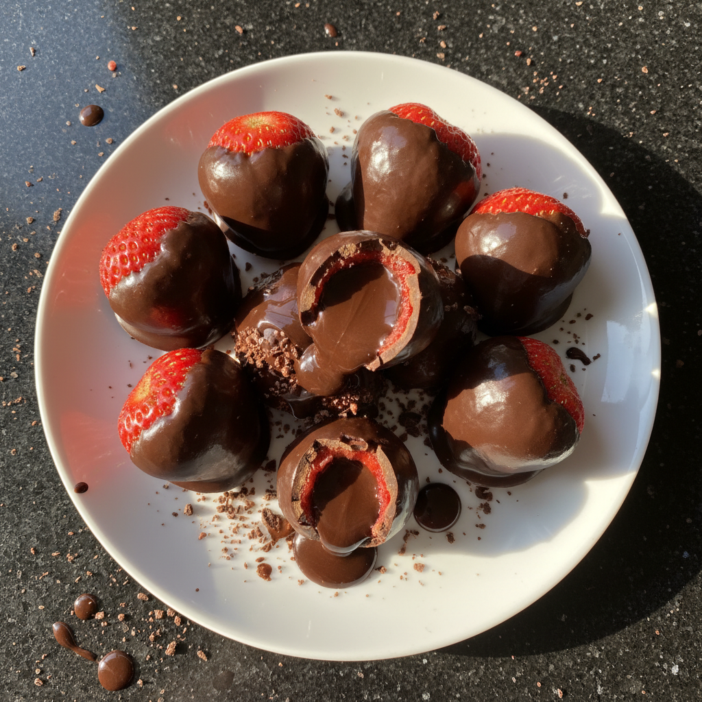 Chocolate-Stuffed Strawberries Surprise