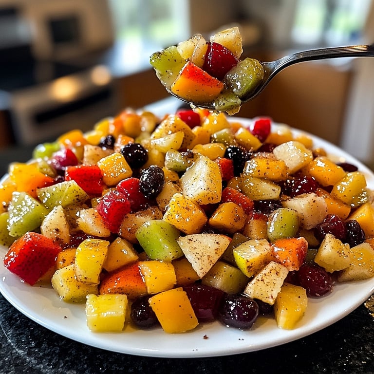 Christmas Fruit Salad with Cinnamon and Vanilla
