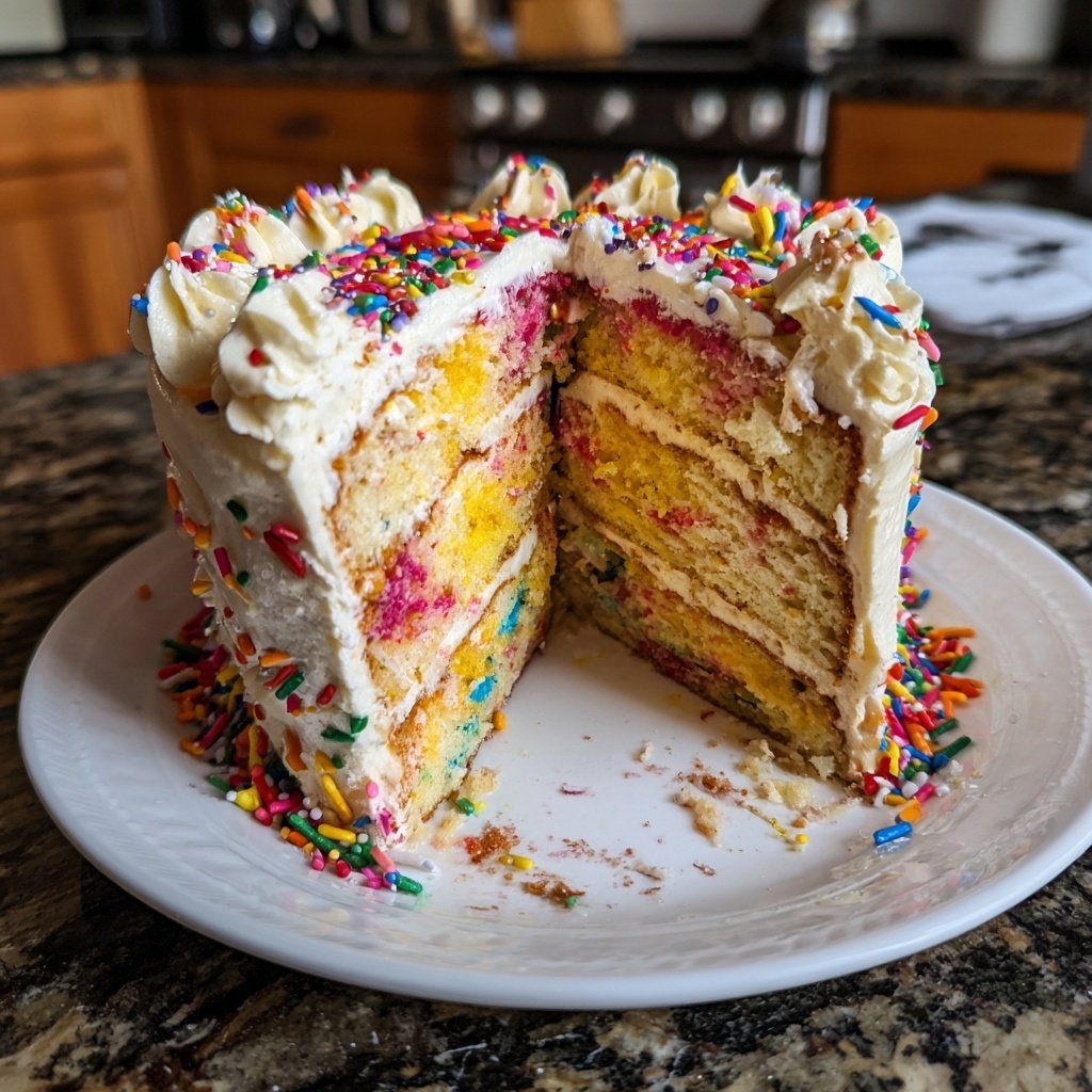 Galentine's Funfetti Birthday Cake