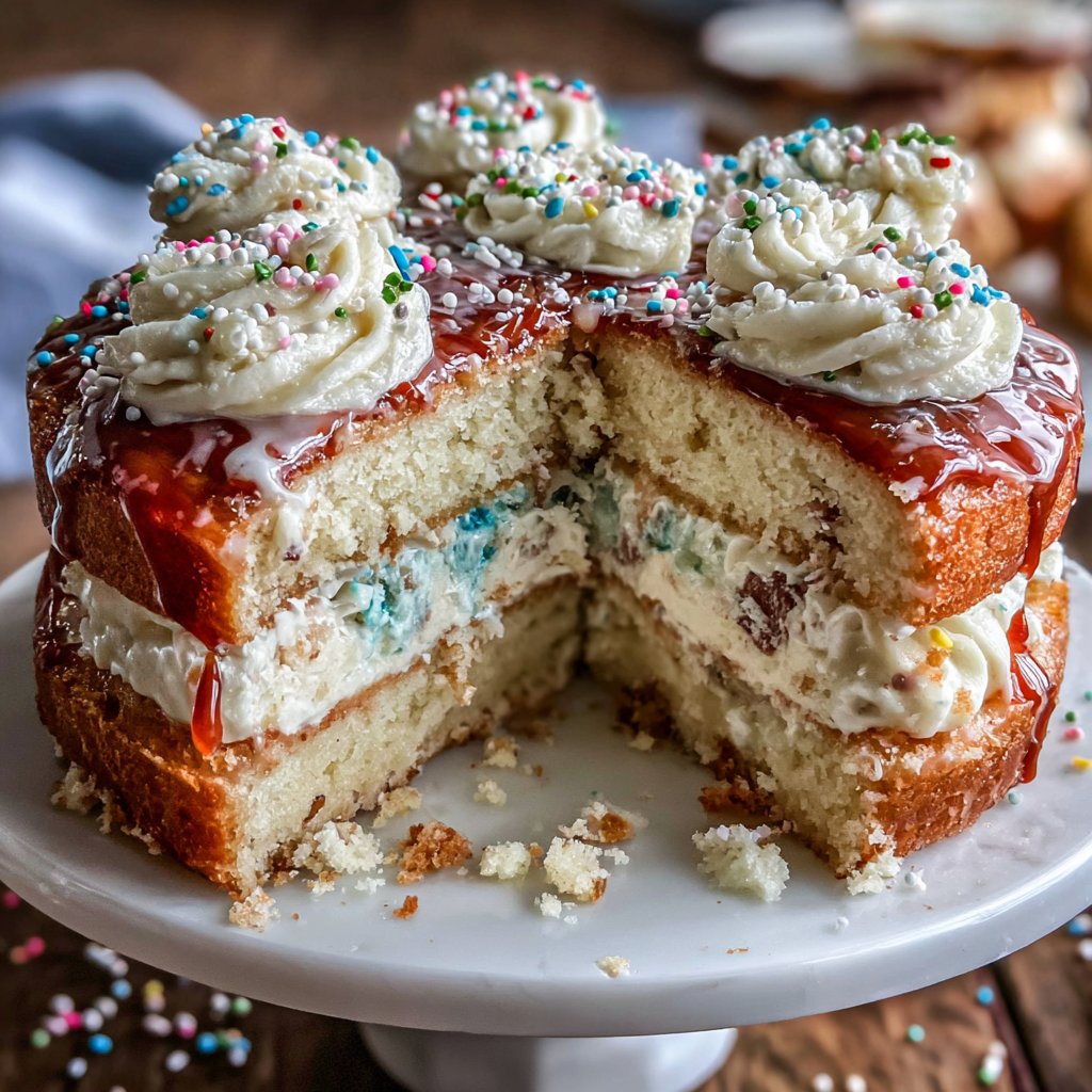 Radiant Rainbow Graduation Cake