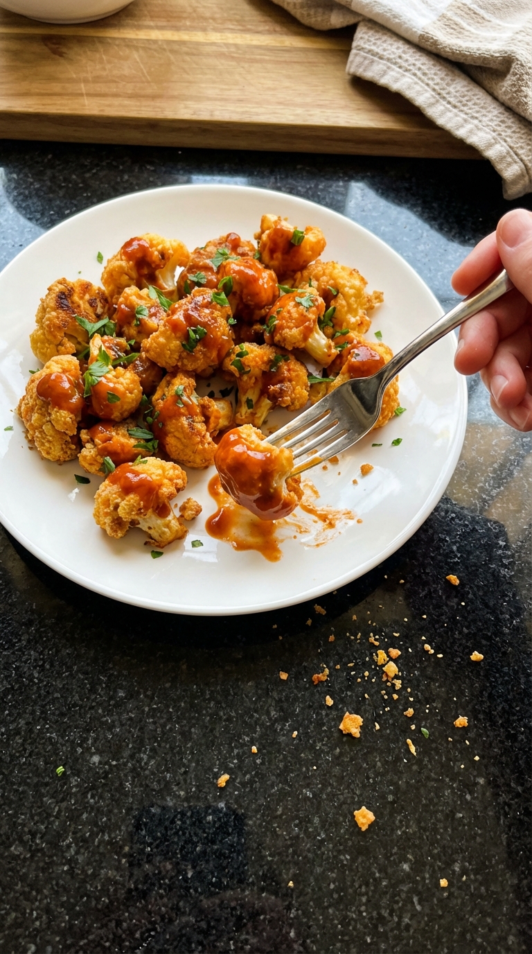 Crunchy Buffalo Cauliflower Bites