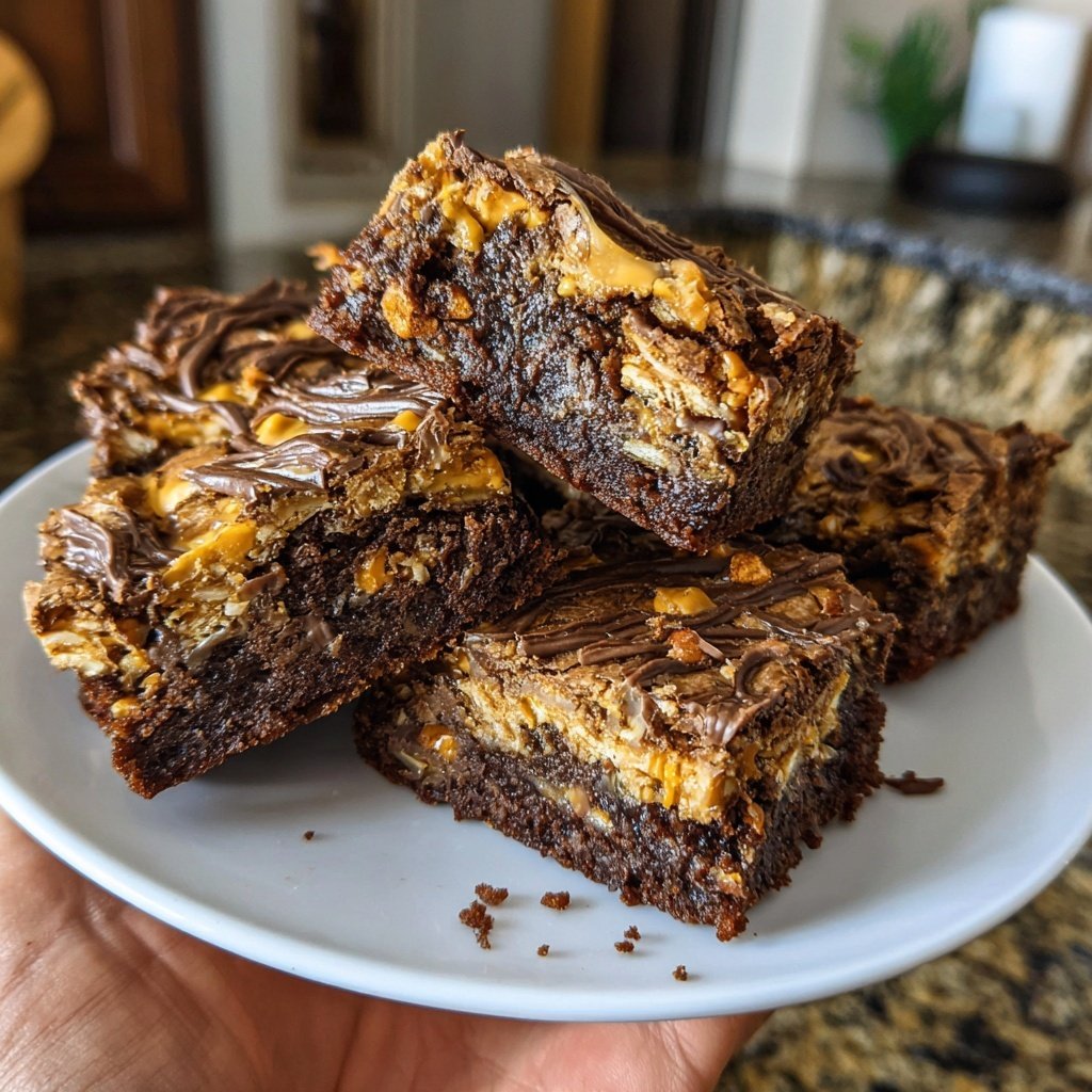 Peanut Butter Pretzel Brownies