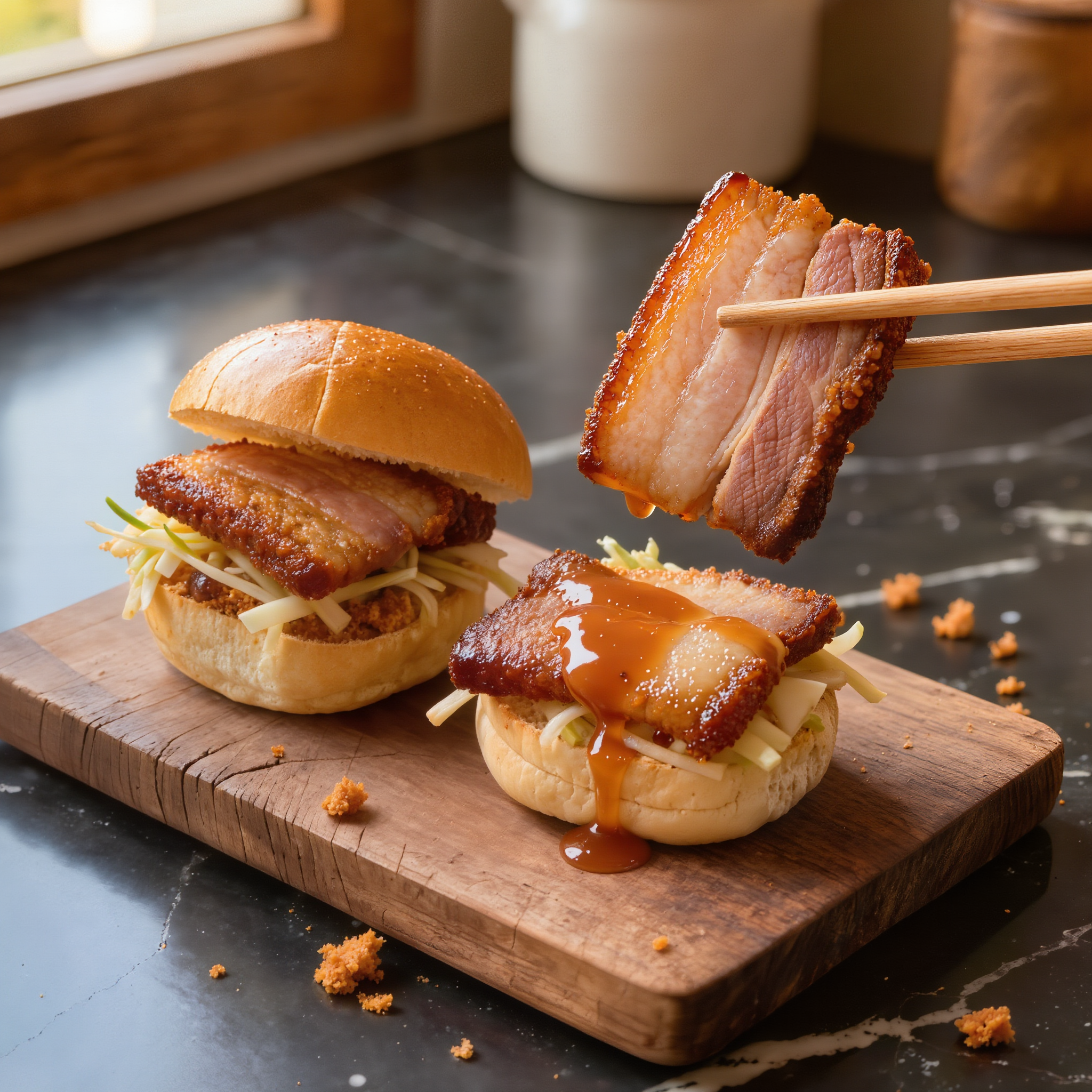 Pork Belly Sliders with Slaw