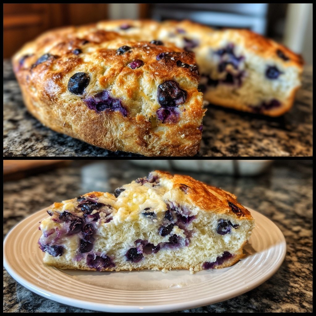 Blueberry Lemon Sourdough with Cottage Cheese