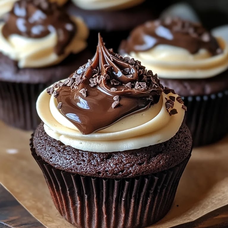 Chocolate Coffee Cream Cupcakes