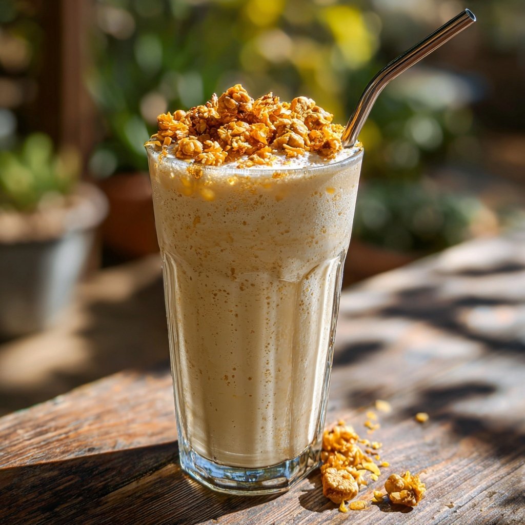 Crispy Chickpea Vanilla Frappe