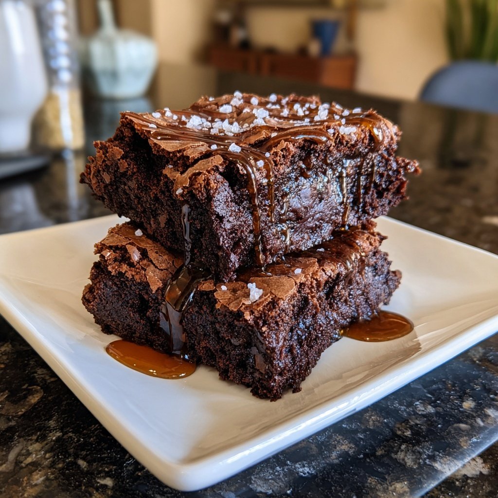 Sourdough Discard Brownies with Honey Drizzle