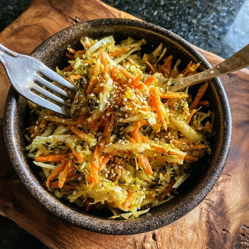Kohlrabi Cabbage Winter Slaw Crunchy