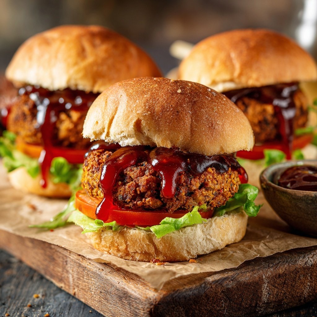 Vegan BBQ Chickpea Sliders