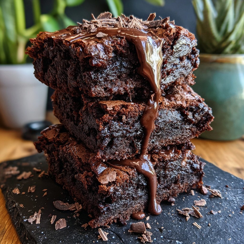 Triple Chocolate Fudge Brownies