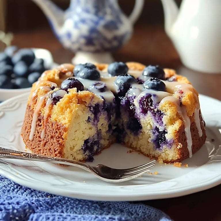 Soft Buttery Blueberry Coffee Cake