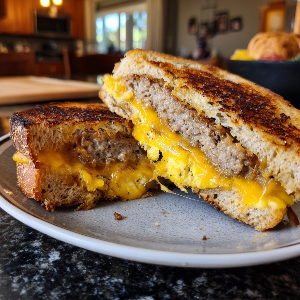 Egg And Sausage Sandwich