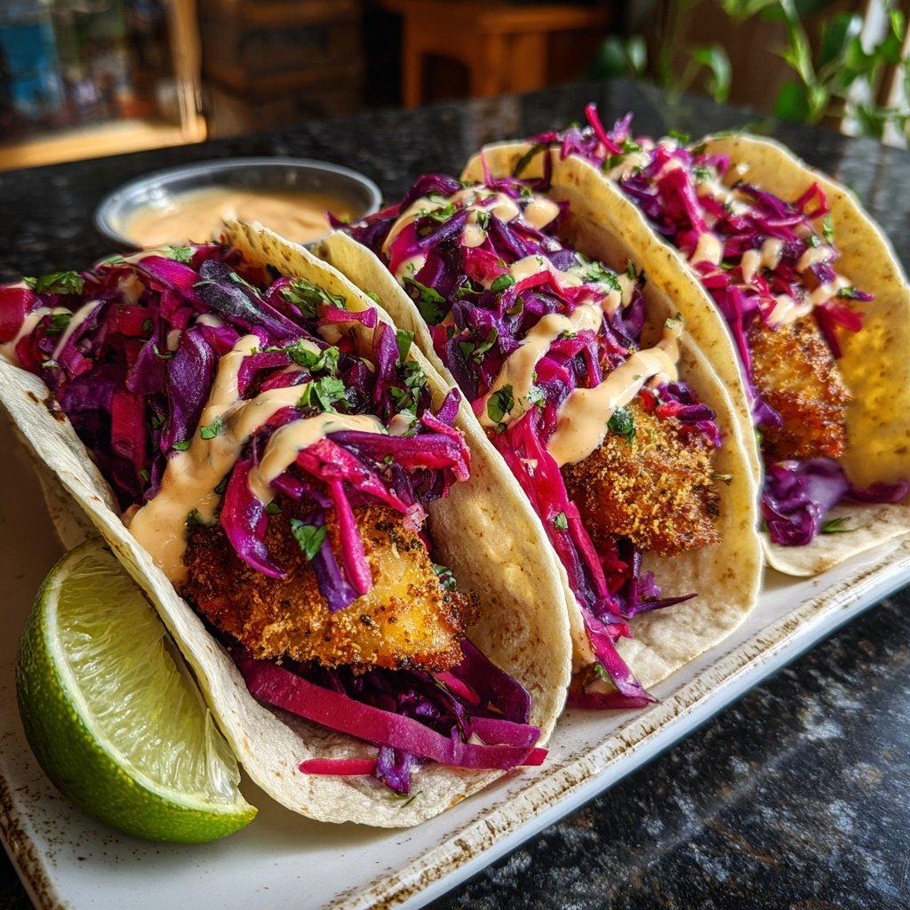 Crispy Fish Tacos with Slaw