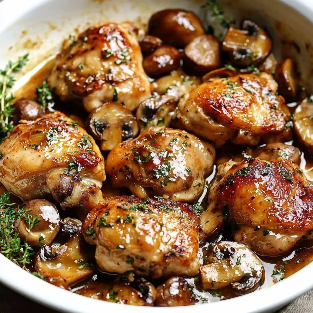 Easy Chicken Thighs With Mushrooms