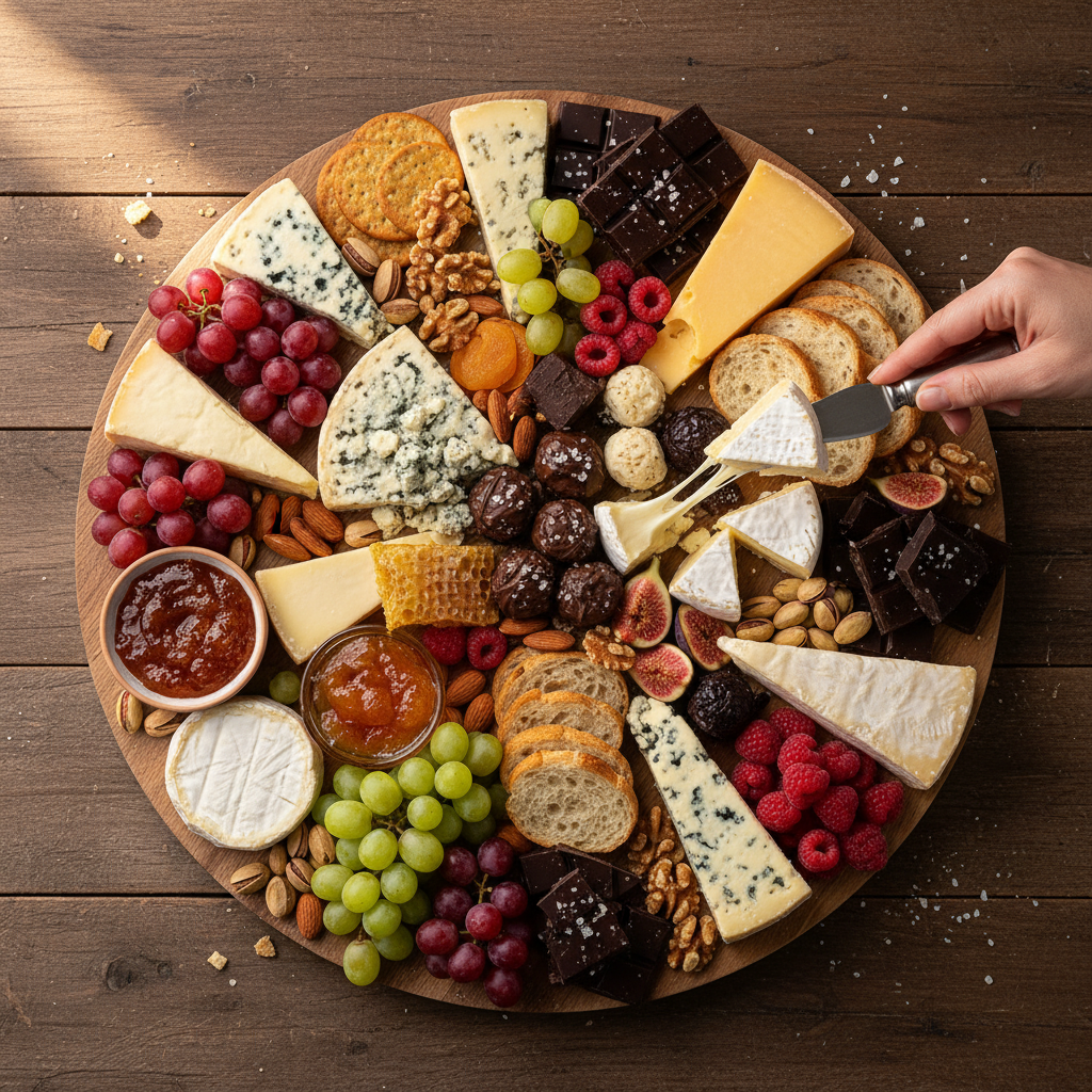 Elegant Cheese and Chocolate Board