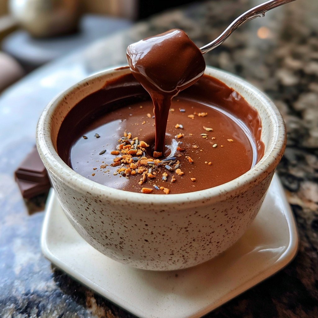 Lavender Infused Chocolate Fondue
