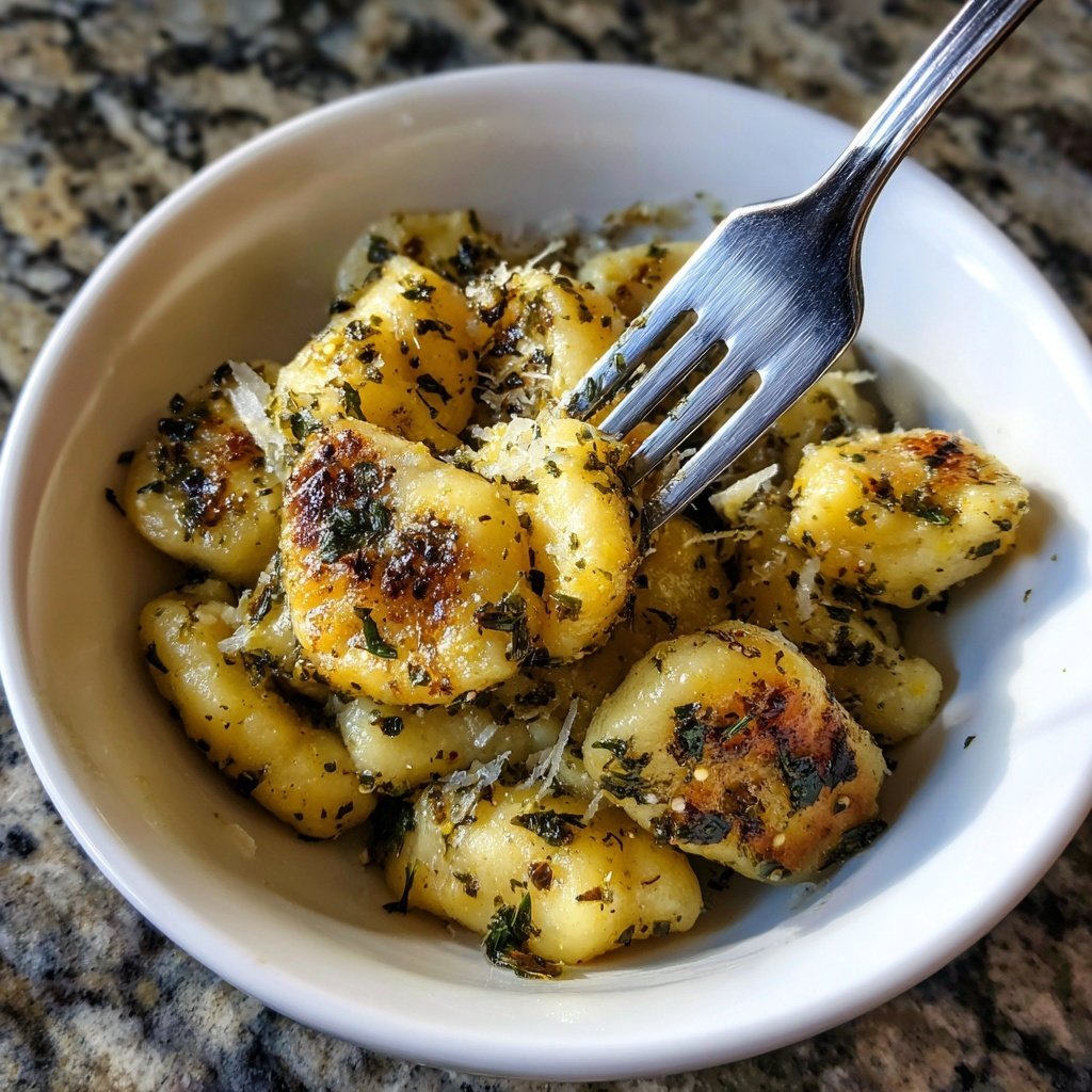 Buttery Garlic Herb Gnocchi