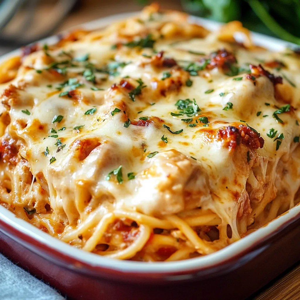 Homemade Southern Chicken Spaghetti Casserole