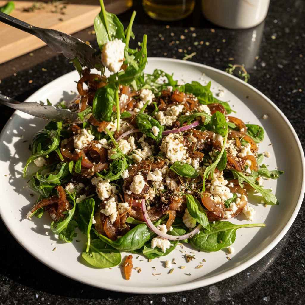 Caramelized Onion and Feta Salad