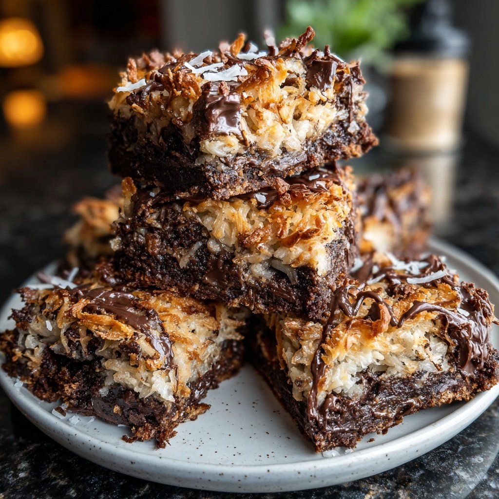 Coconut Macaroon Brownies
